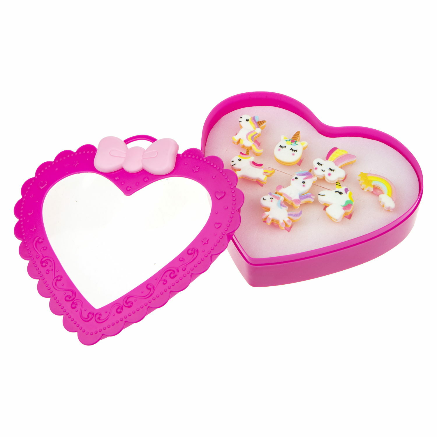 Набор бижутерии 1TOY Sweet heart Bijou 8 колец единороги Т21035-2 - фото 1