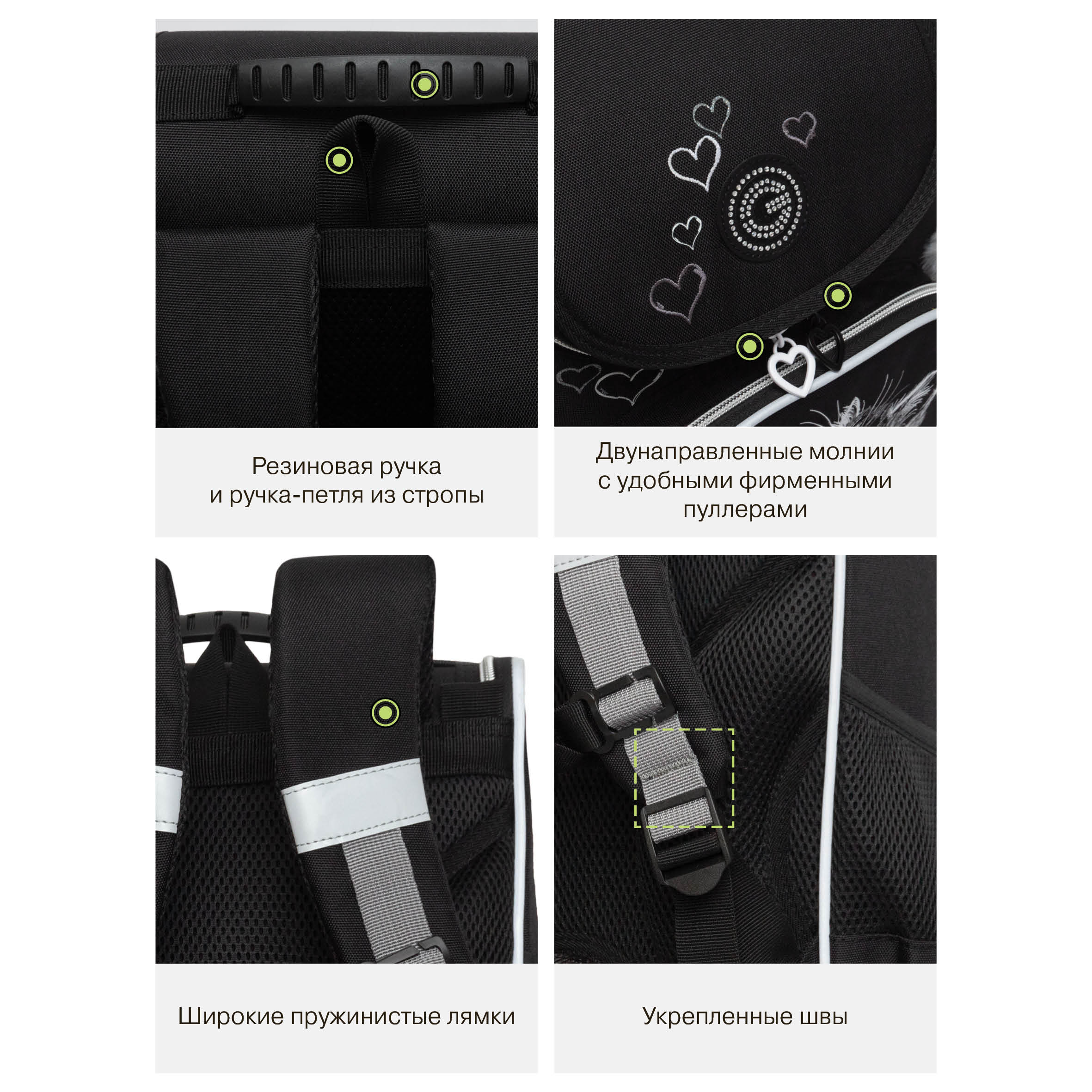 Ранец Grizzly Котик - фото 12