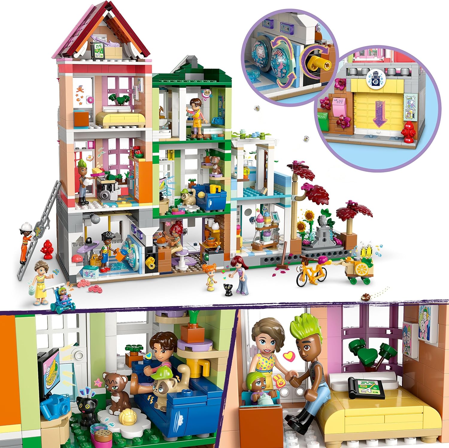 Конструктор LEGO Friends Апартаменты и магазины 2040 дет. - фото 3