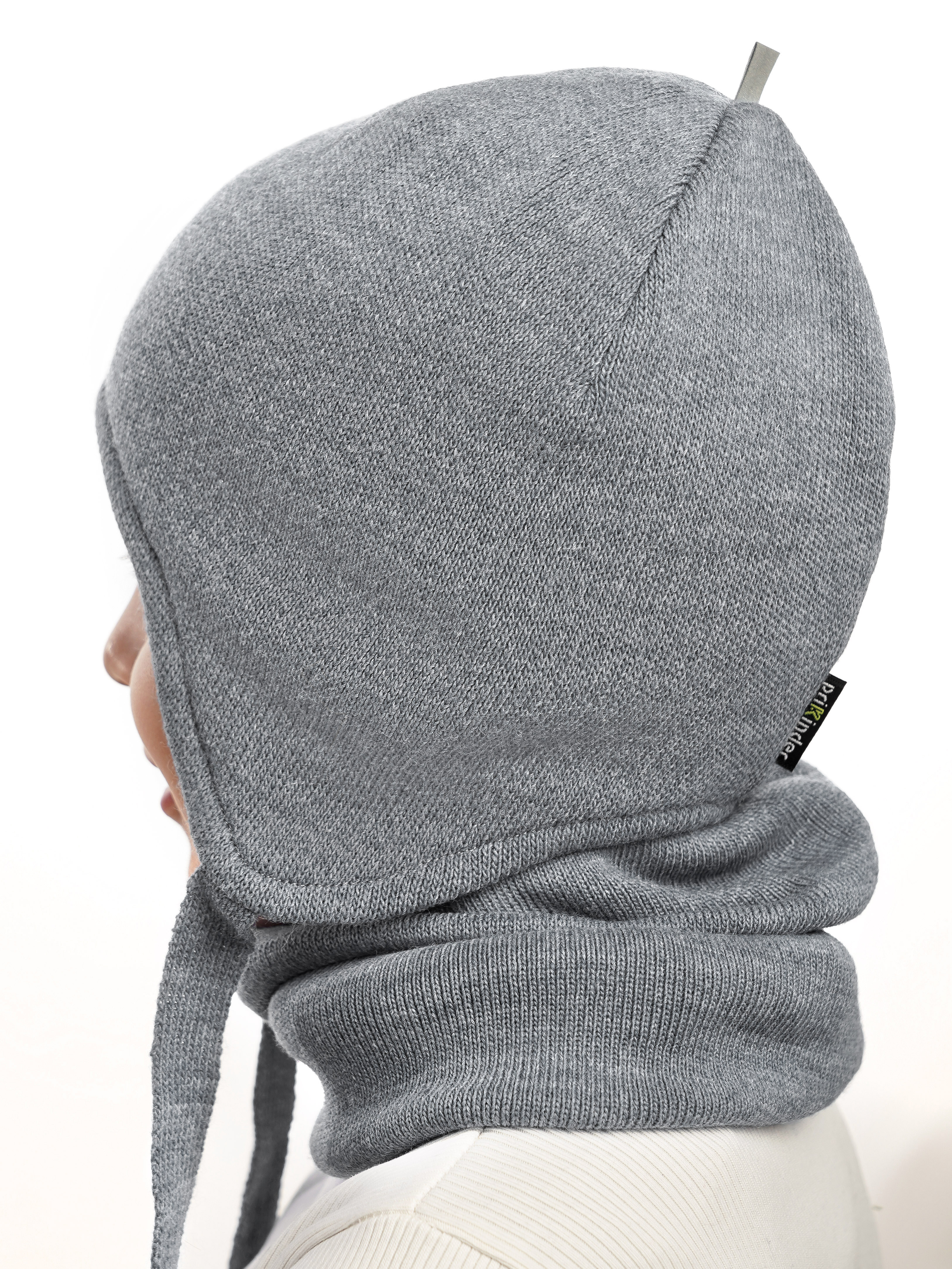 Шапка и снуд ПриКиндер U-Sp232724 Цвет: Светло-серый - фото 13