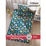 Простыня Сказка. Динолэнд на зеленом