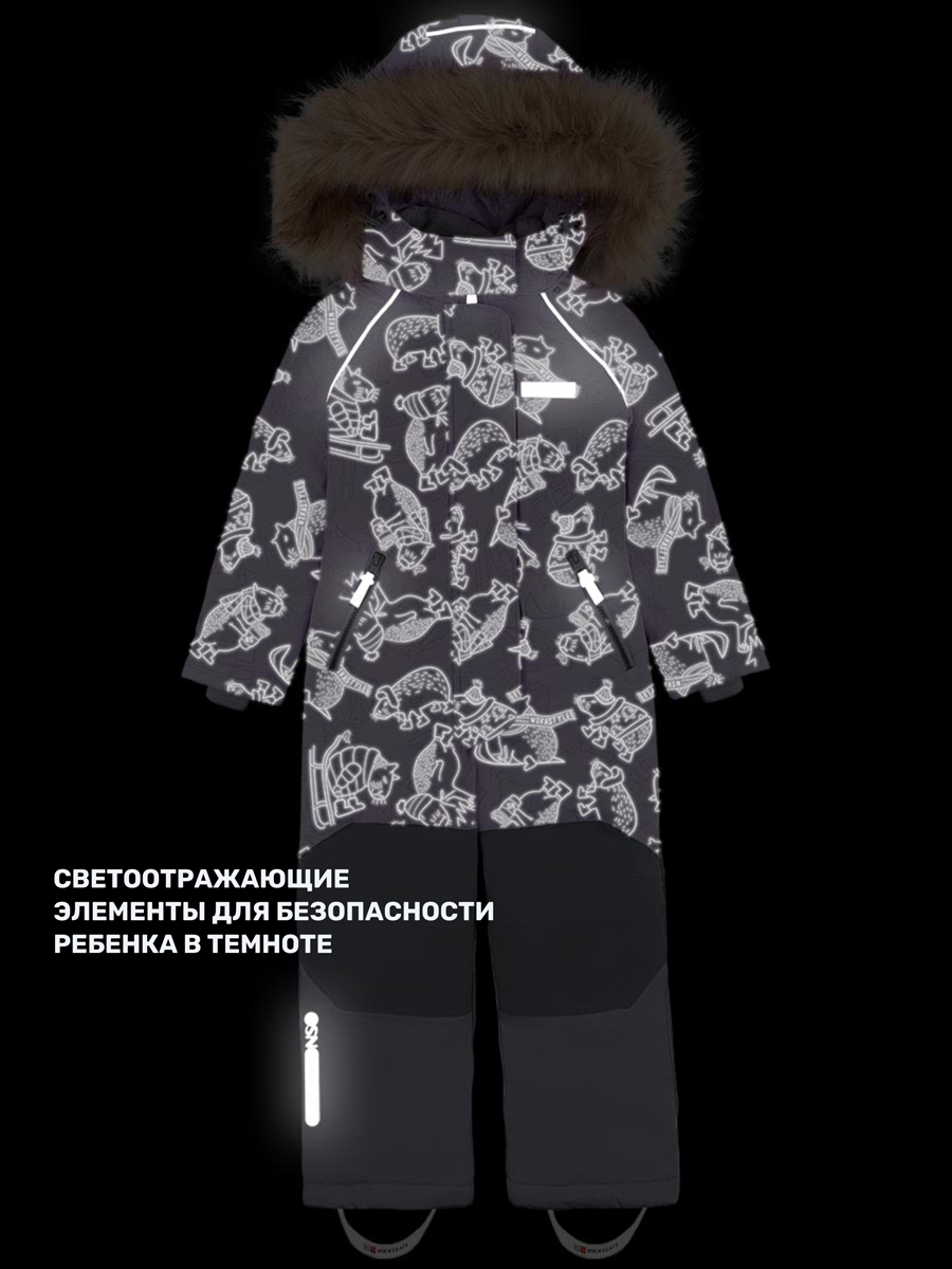 Комбинезон NIKASTYLE 8з2024 лаванда/серый - фото 10