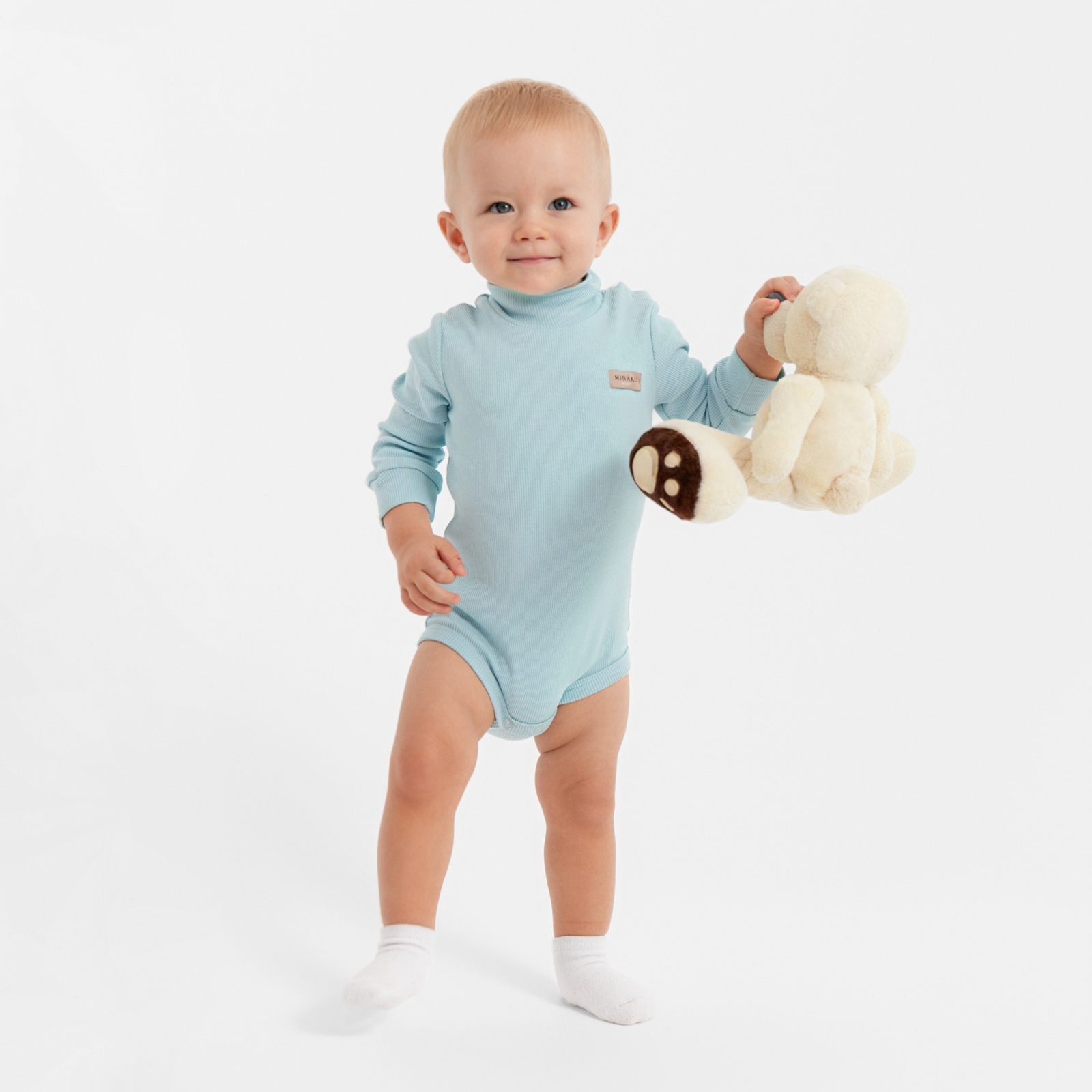 Изображение товара Детское боди-водолазка MINAKU 74 ментол гипоаллергенное хлопок с эластаном