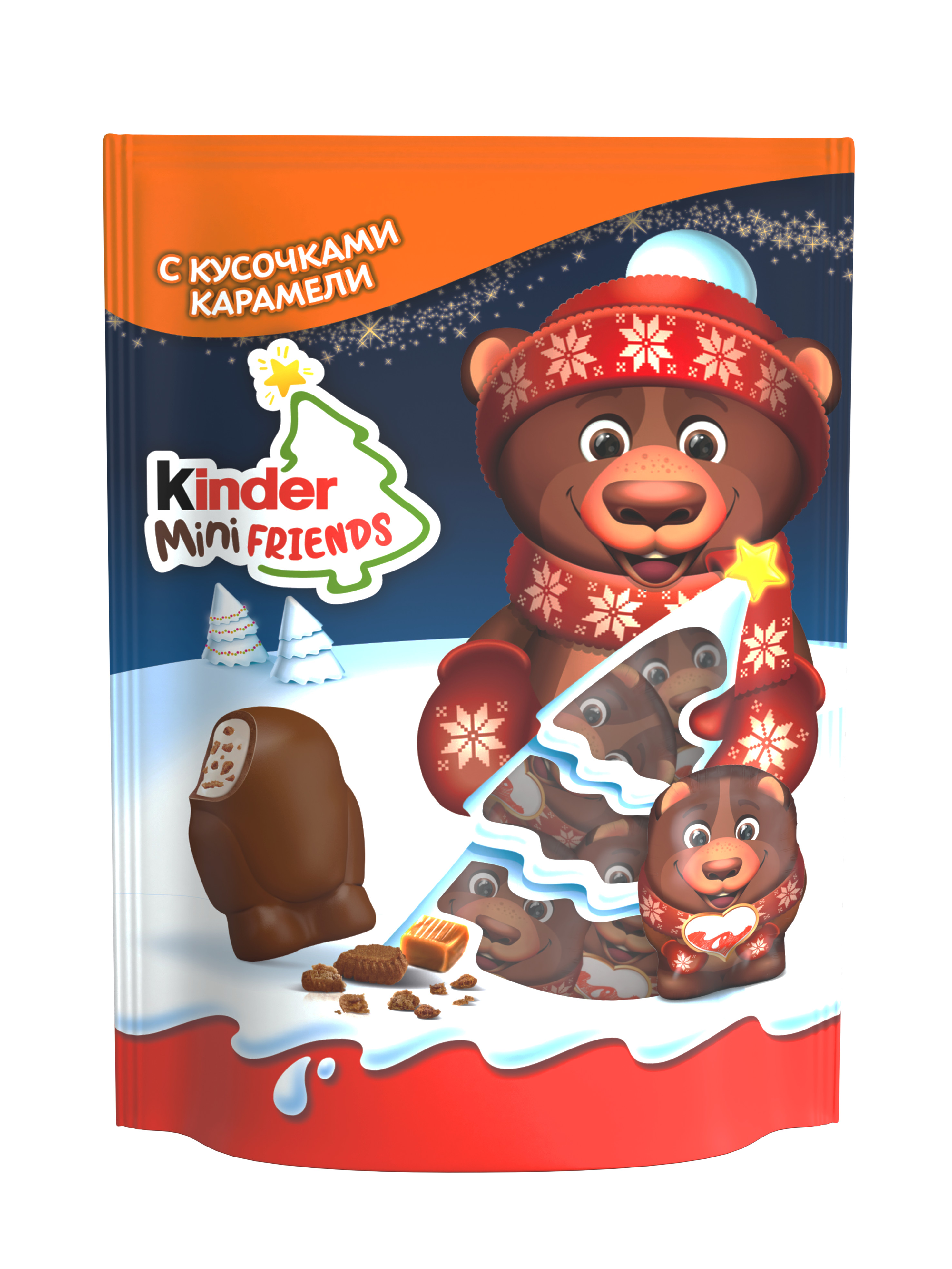 Изображение товара Кондитерский набор Kinder Мини Френдз Карамель 122г сладость с карамелью и печеньем