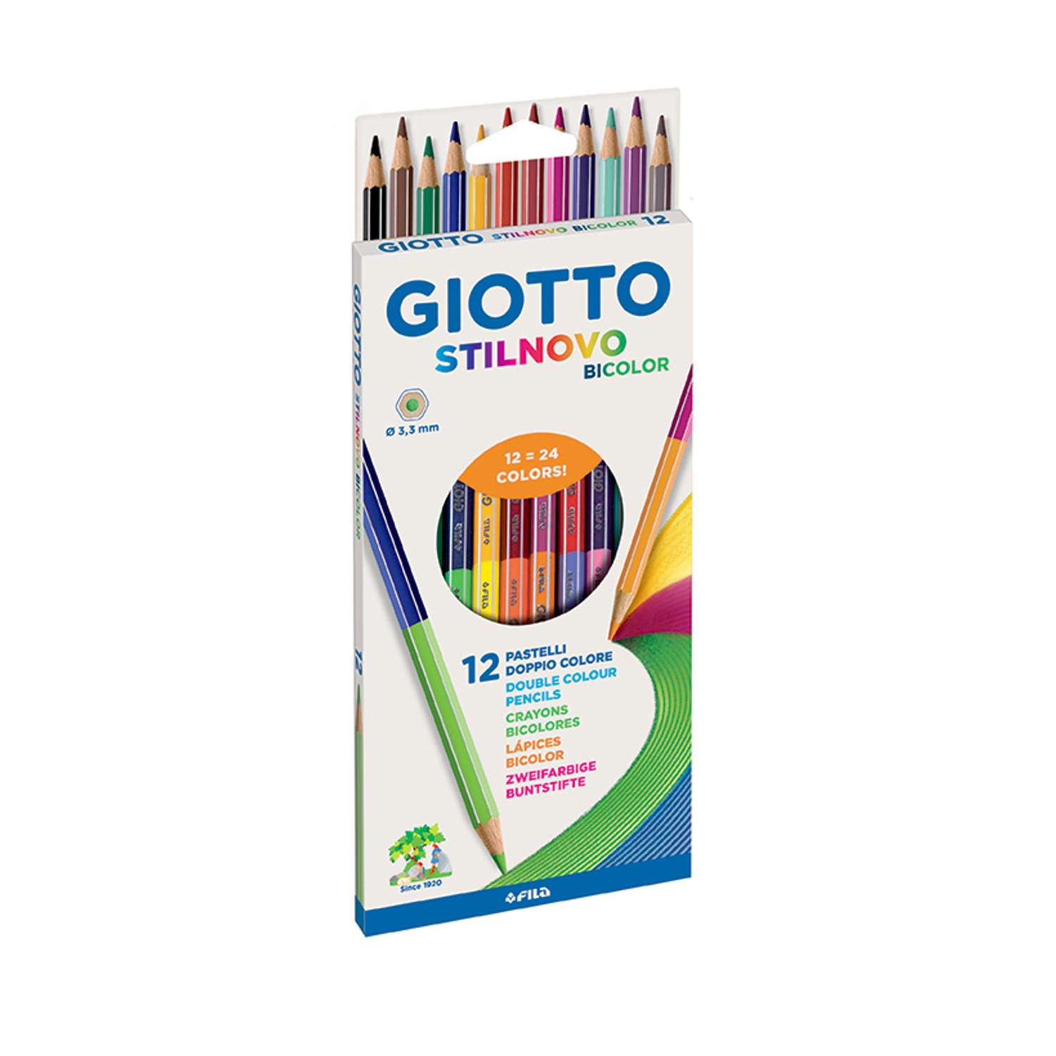 Карандаши цветные GIOTTO 12 шт. - фото 1