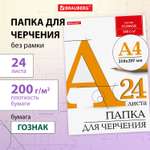 Художественная бумага, бумага для черчения Brauberg для графики 24 лист.