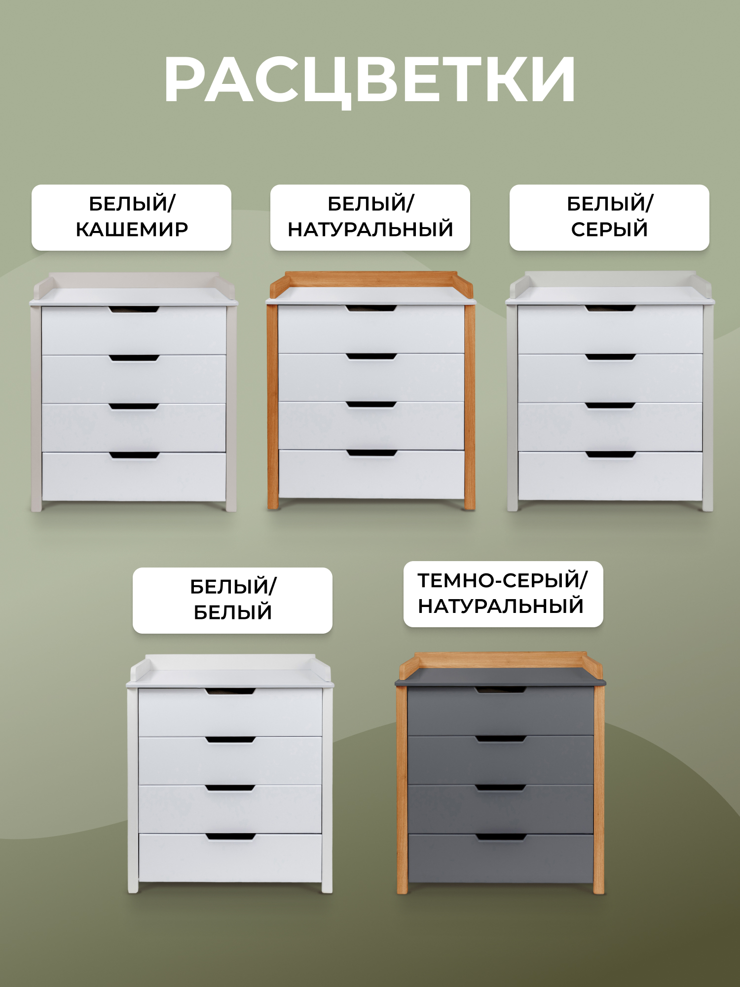 Комод пеленальный Sweet Baby Perfetto (серый, коричневый) - фото 8