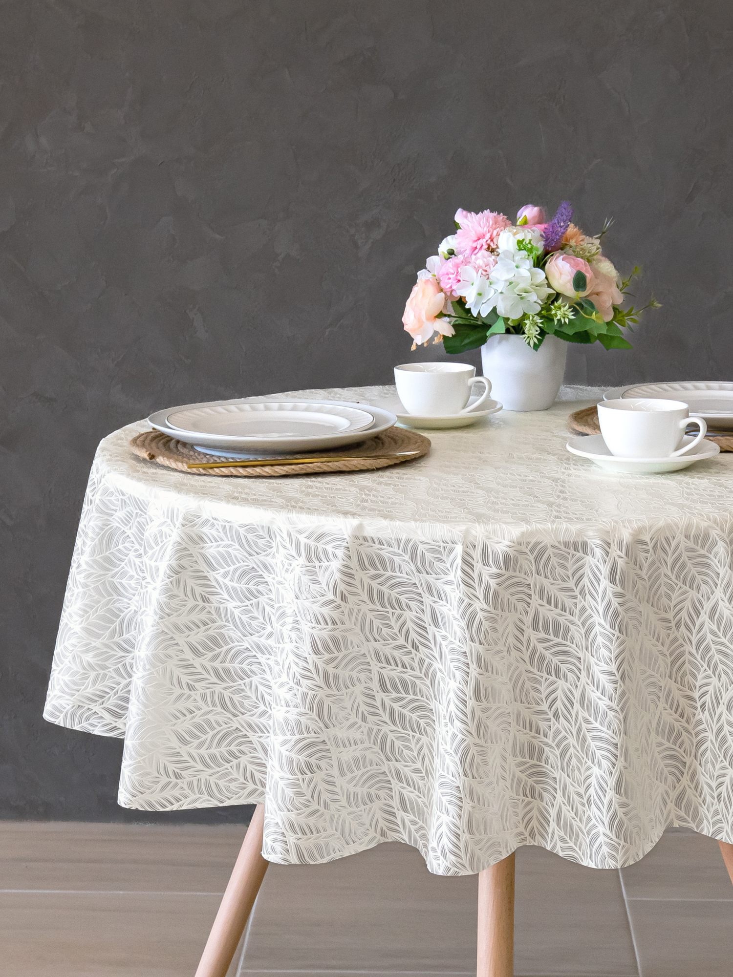 Скатерть круглая на стол VILINA Элегия d-128 см - фото 6