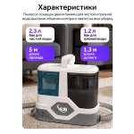 Пылесос моющий для чистки мебели ковров CASTLELADY и салона автомобиля 4 насадки 42000 Па