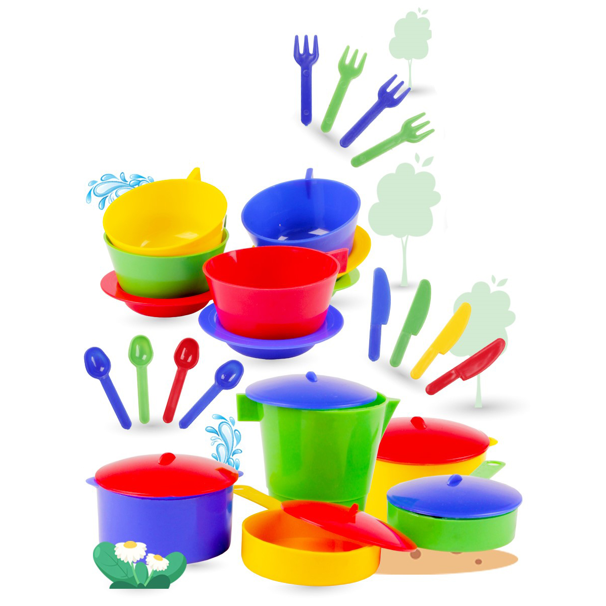 Игрушка MANGO ART посуда 25 предм. - фото 3