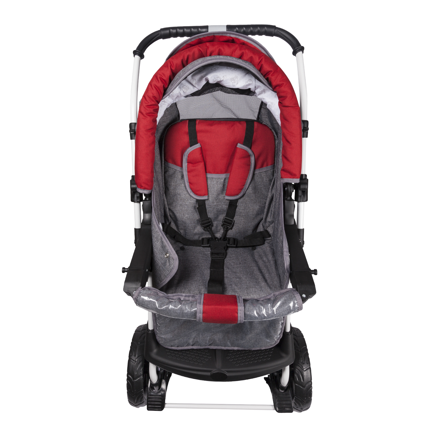 Коляска трансформер Babyton Pillo OX Grey-Red - фото 17