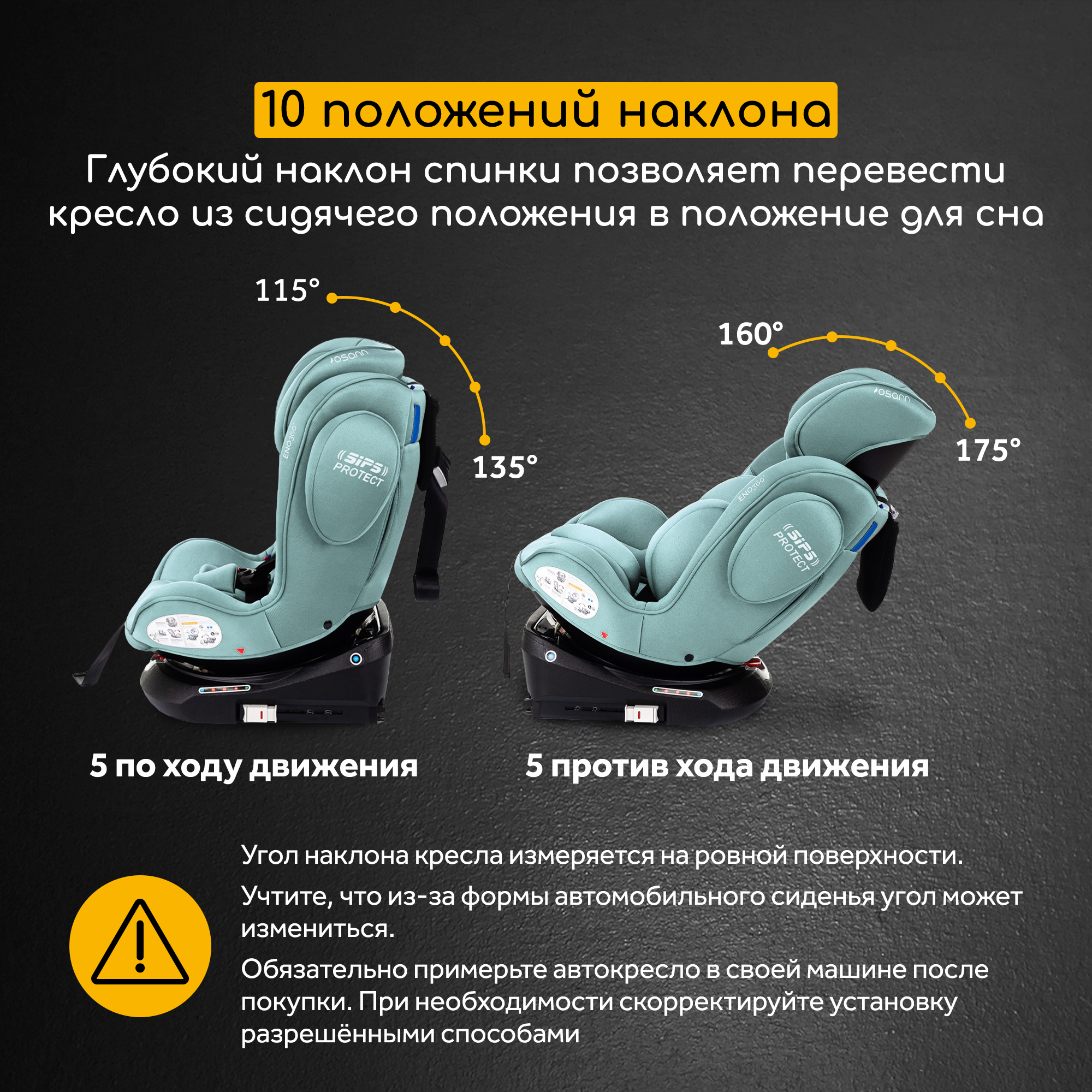 Автокресло Osann Eno 360 Sky 0-36 кг Isofix 0+/1/2/3 (0-36 кг) бирюзовый - фото 5