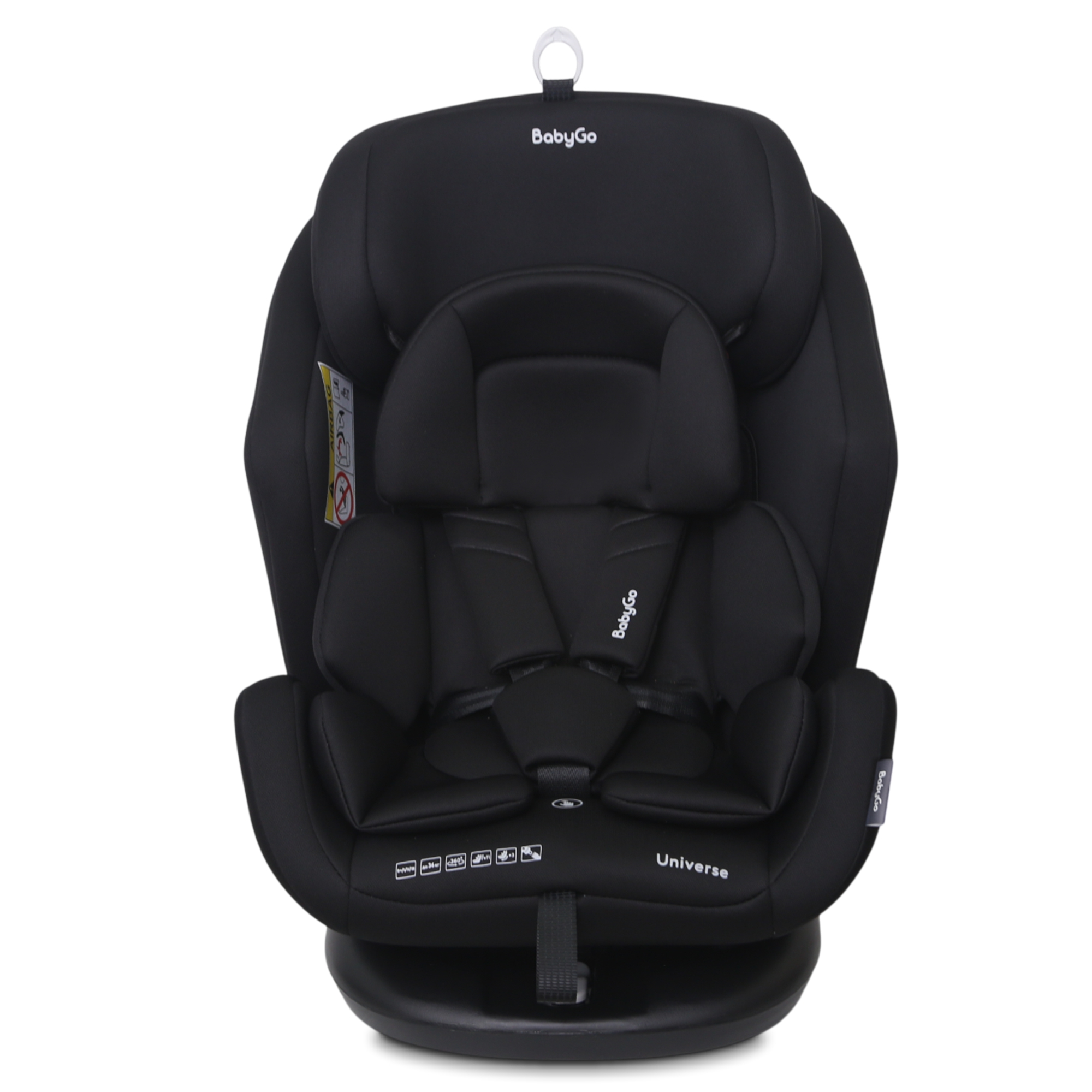 Автокресло BabyGo Universe New 0+/1/2/3 (0-36 кг) черный - фото 1