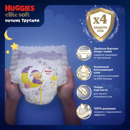 Трусики Huggies Elite Soft ночные 3 (6-11 кг) 23 шт.