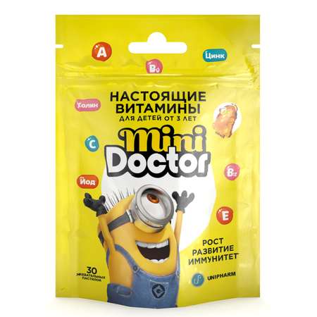 Мультивитамины Mini Doctor для детей со вкусом яблока 30 пастилок
