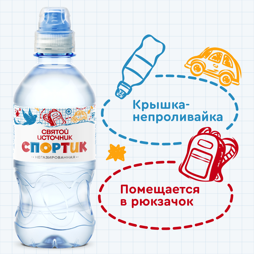 Вода Святой Источник Спортик 0.33л с 3лет в ассортименте - фото 3
