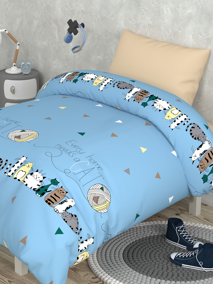 Изображение товара Комплект постельного белья BRAVO kids dreams Котики для детей 3-10 лет