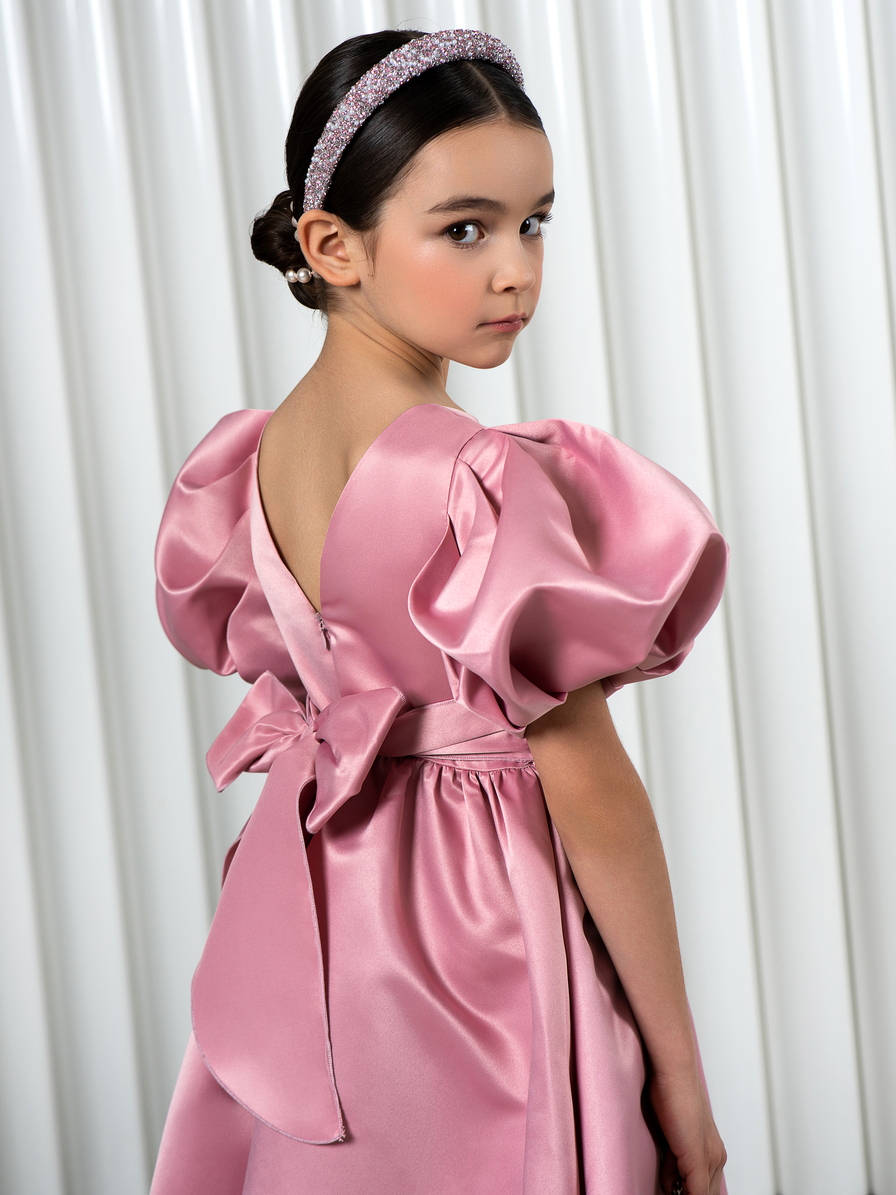 Платье LisaWeta D-143 пудра - фото 2