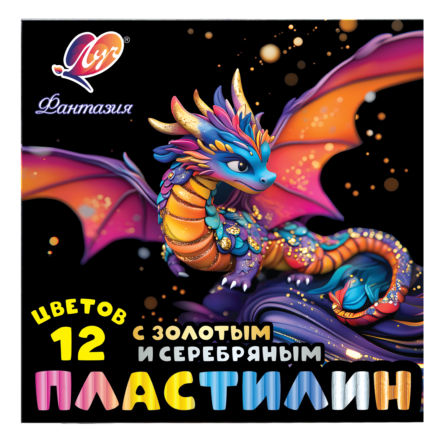 Пластилин Луч Фантазия 12 цв. - фото 1