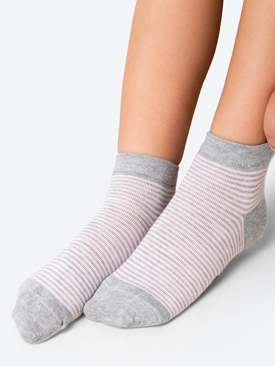 Носки 6 пар HappyFox HFET2001NBрозовый.серый - фото 1