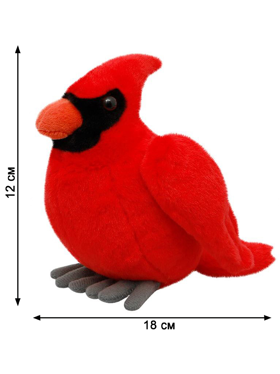 Мягкая игрушка All About Nature Красный кардинал - фото 3
