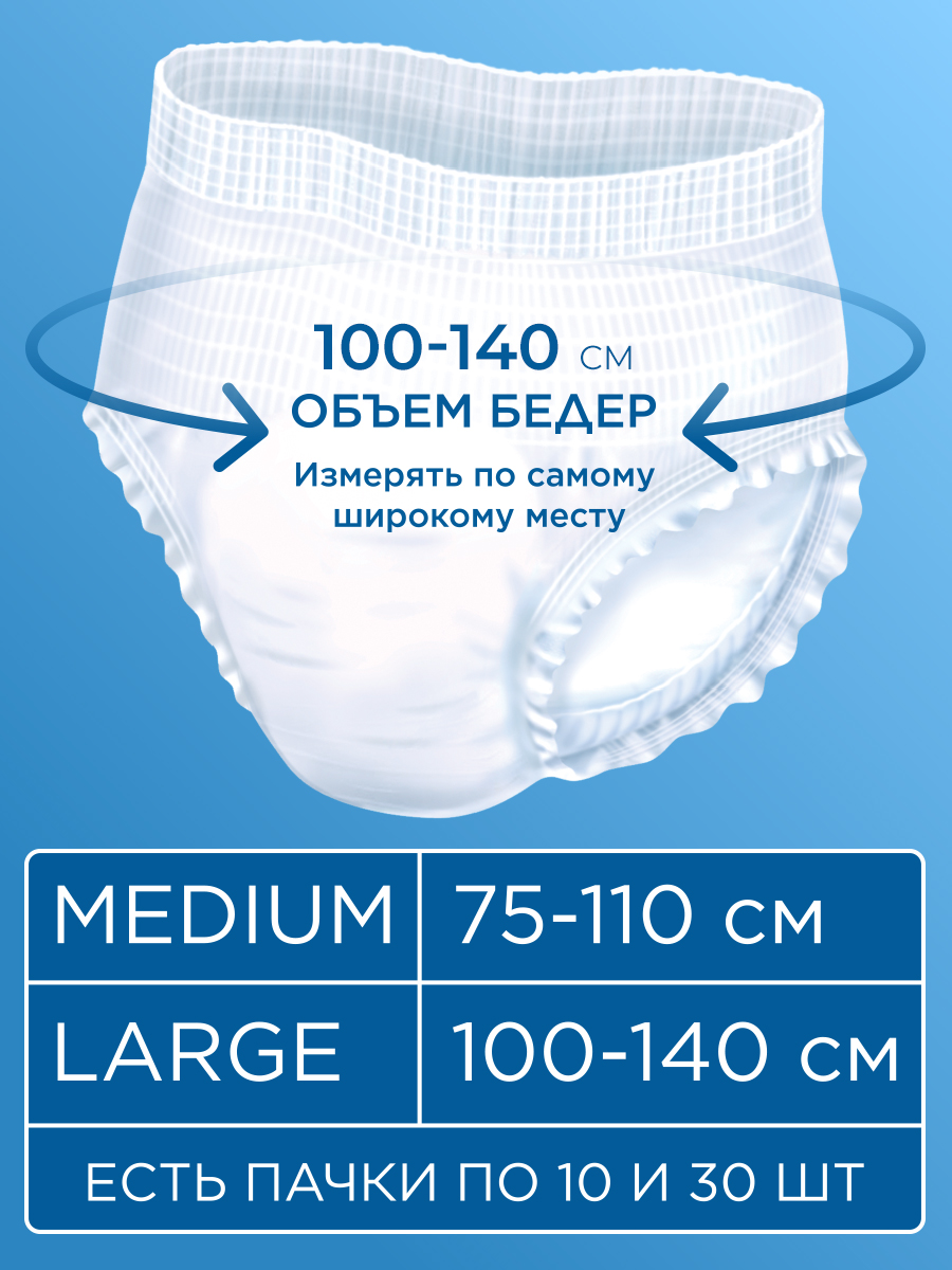 Подгузники для взрослых TerezaMed L 10 шт. 1 упак. - фото 7