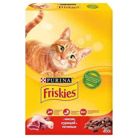 Корм сухой для кошек Friskies 400г с мясом курицей и печенью