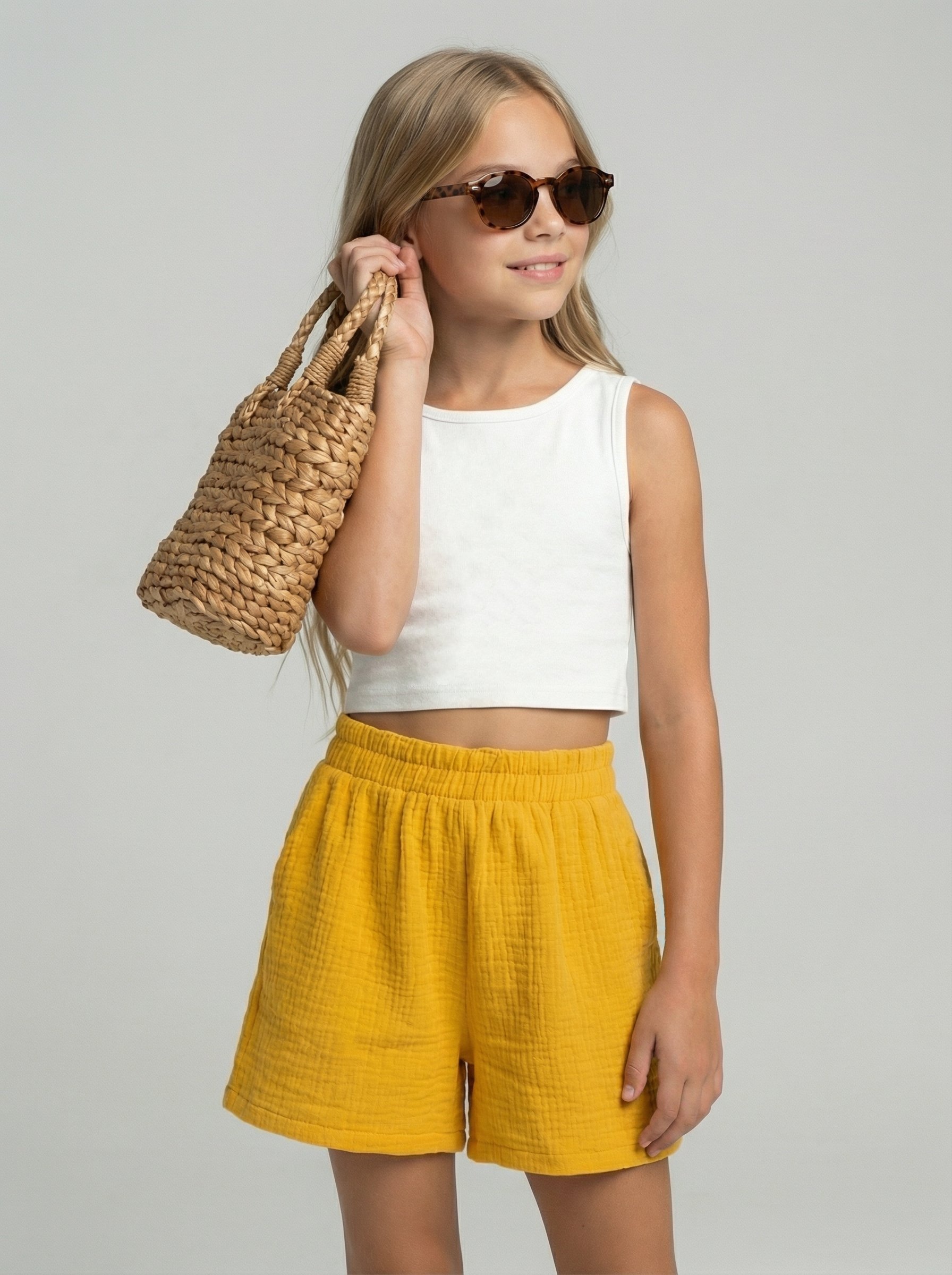 Изображение товара Комплект летний топ и шорты для девочки YOULALA 158