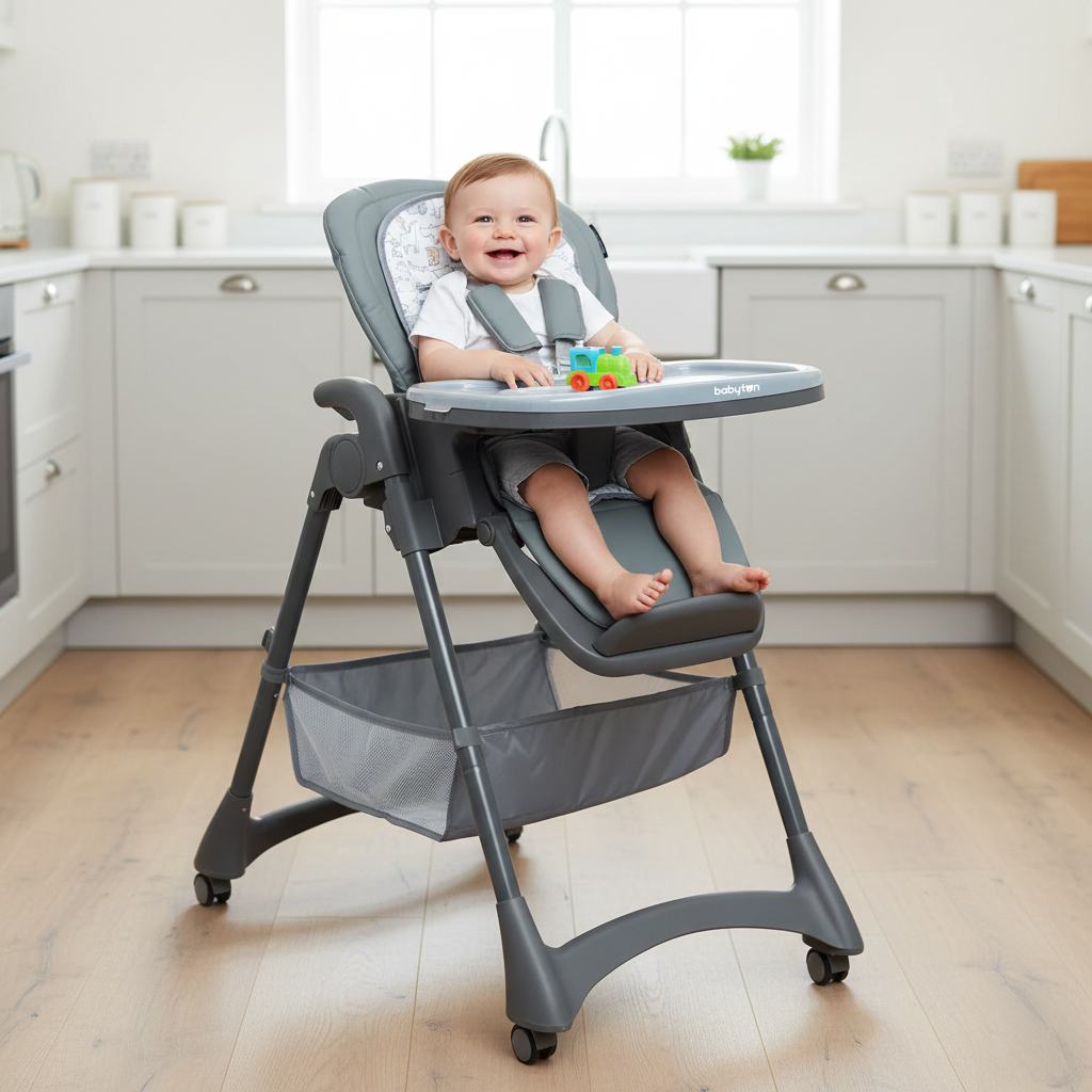 Стульчик для кормления Babyton Sweet Meals Grey серый - фото 2