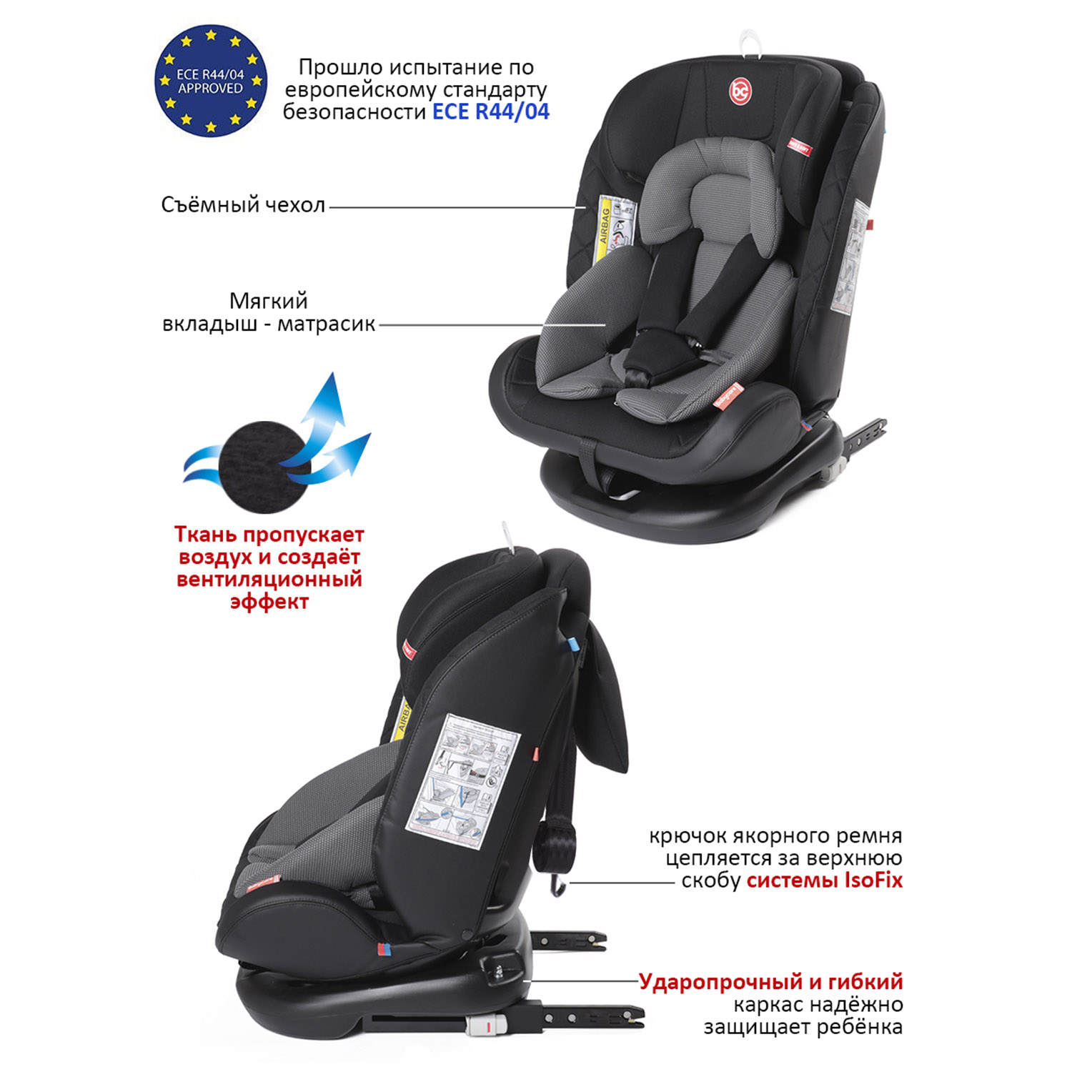 Автокресло BabyCare Shelter Isofix 0+/1/2/3 (0-36 кг) - фото 2