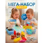 Игрушка CreoPlay касса голубая 19 предм.