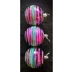 Набор Шаров 8см (3шт) (фиолетовый) Магия праздника NY134