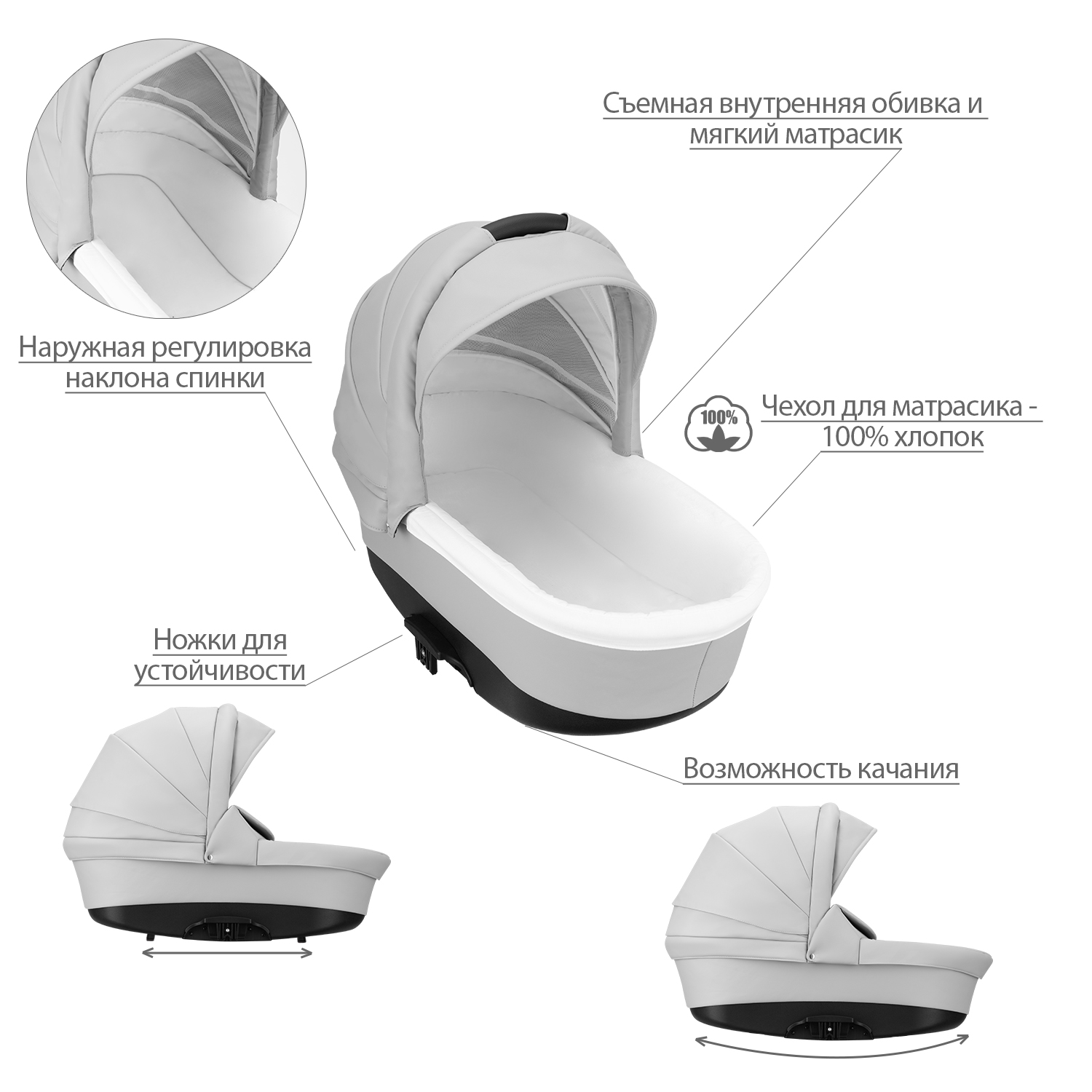 Коляска 2в1 Bebetto Tiger Prima - фото 5