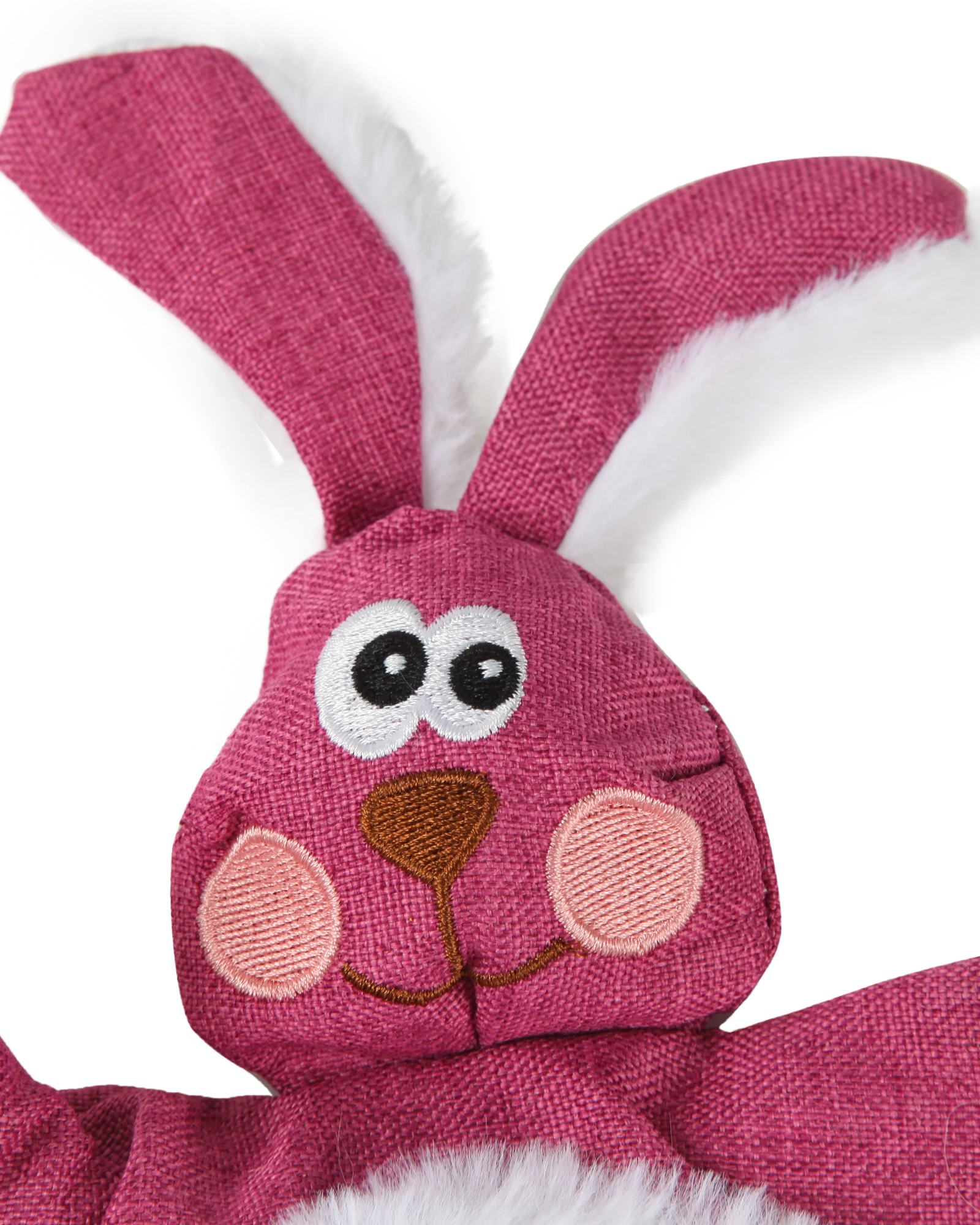 Игрушка для собак Barbaks Кролик Родриго мягкий с пищалкой шуршит с канатиками 35см - фото 2
