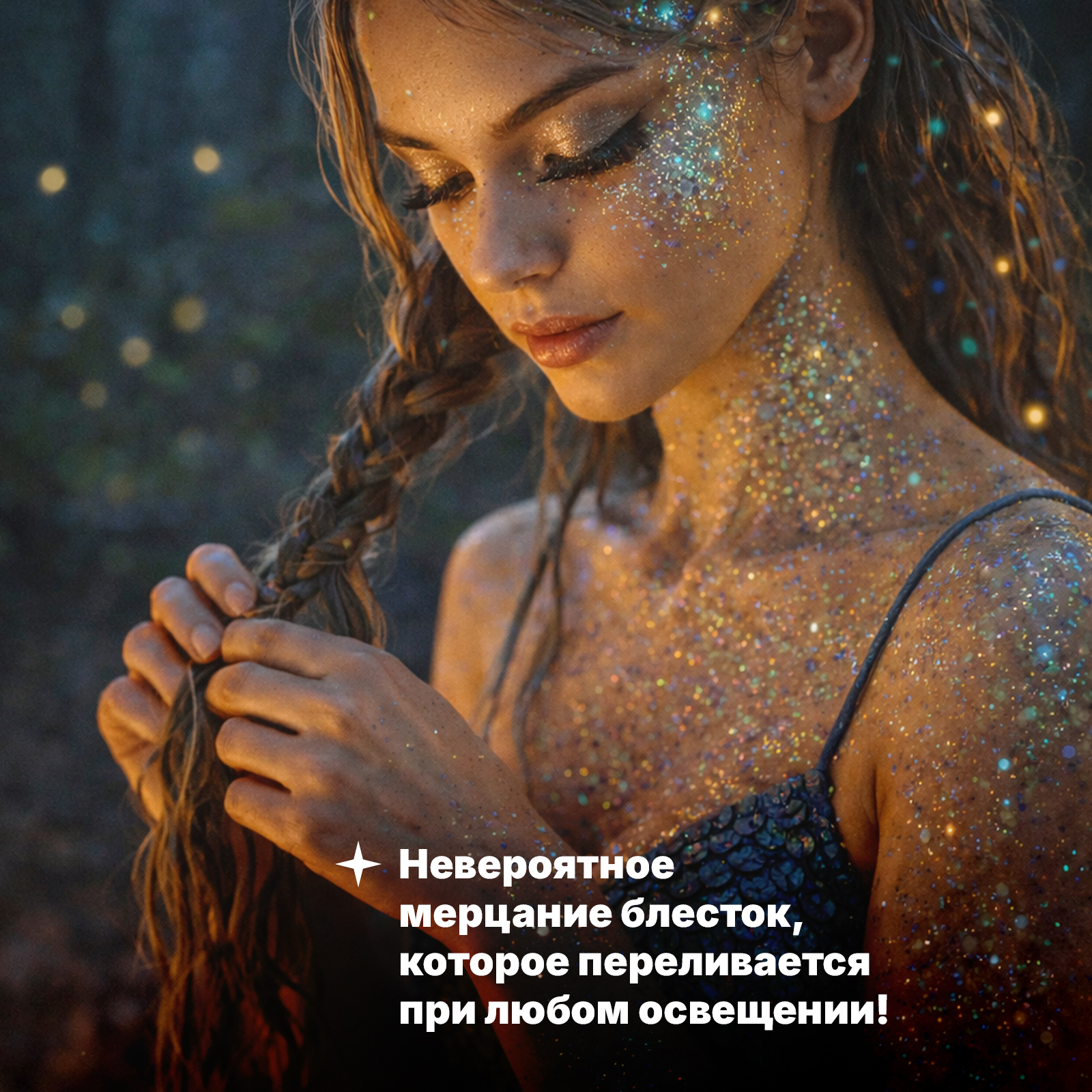 Глиттер шиммер для тела ХОББИЛАБ Магическое озеро 30 г - фото 2