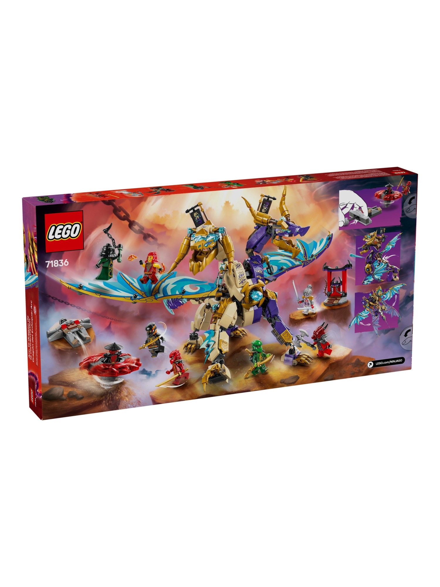 Конструктор LEGO NINJAGO Архидракон Фокуса 869 дет. - фото 3