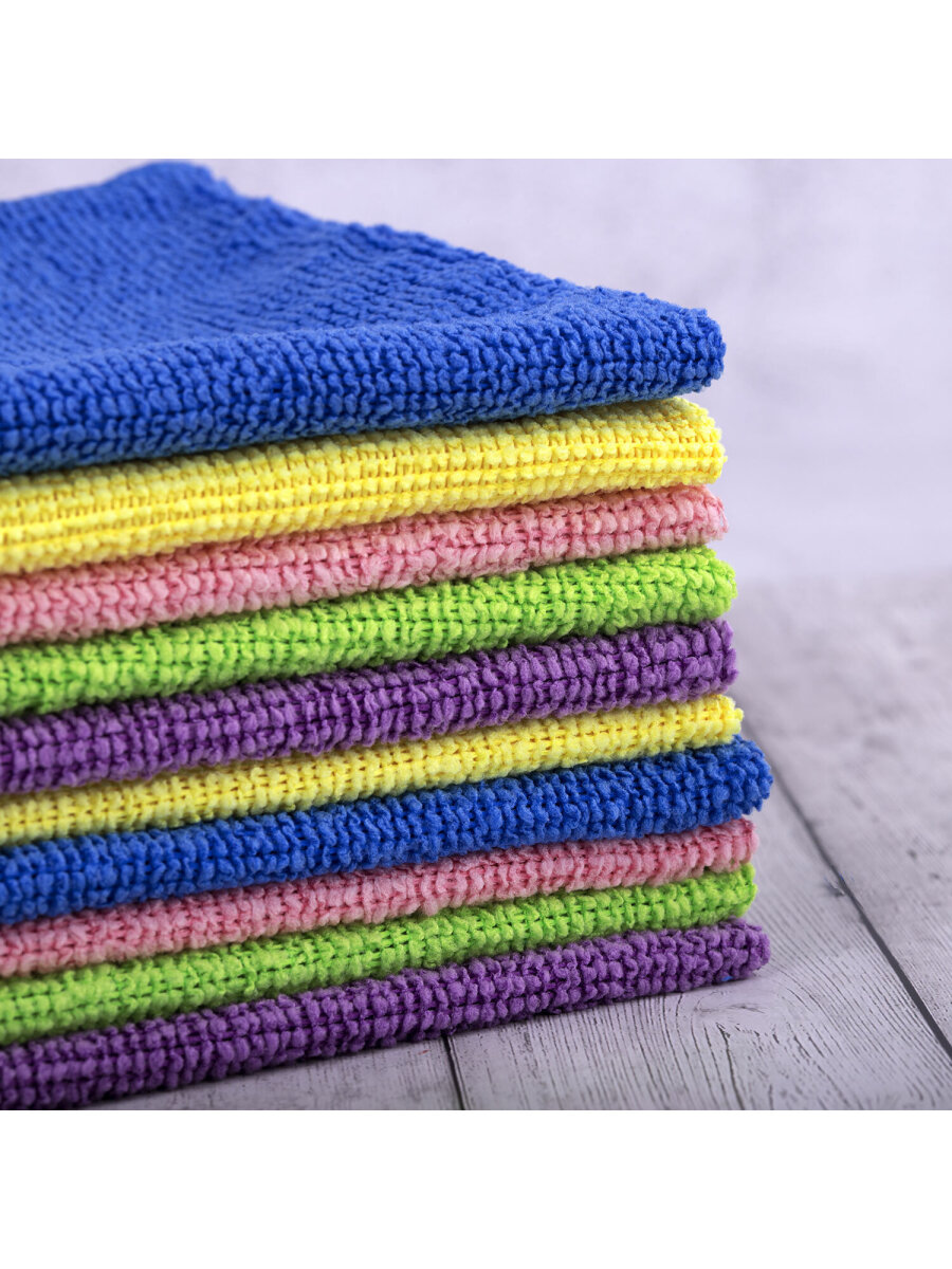 Салфетки для уборки Лайма универсальные из микрофибры 30х30см 10 шт - фото 11