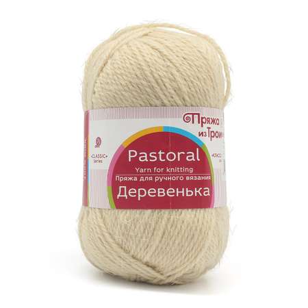 Пряжа Пряжа из Троицка Деревенька шерстяная 100 г 170 м 166 суровый 10 мотков