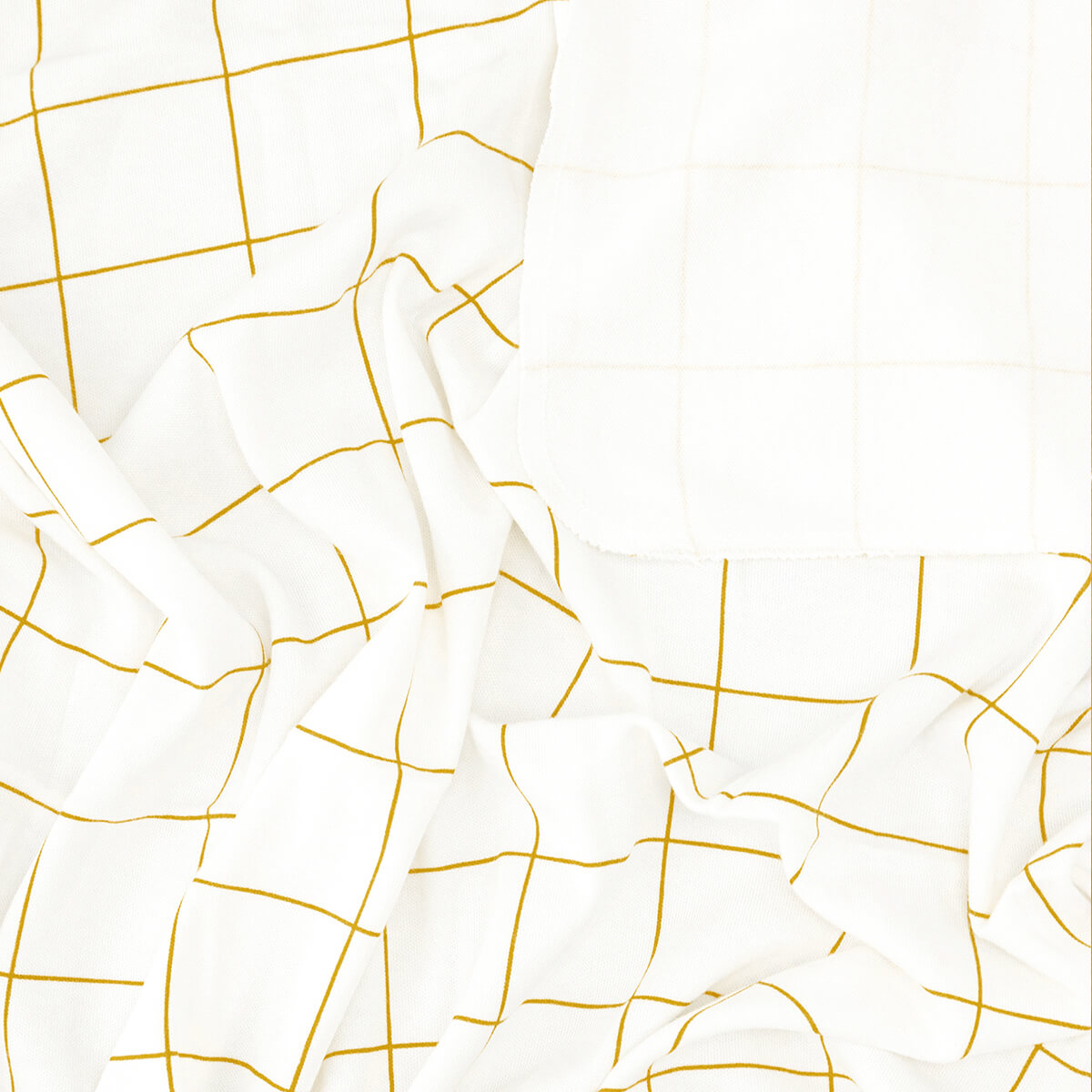 Пелёнка Mjolk Бананы Mustard Клетка трикотаж 85х120 см 3 шт. - фото 2