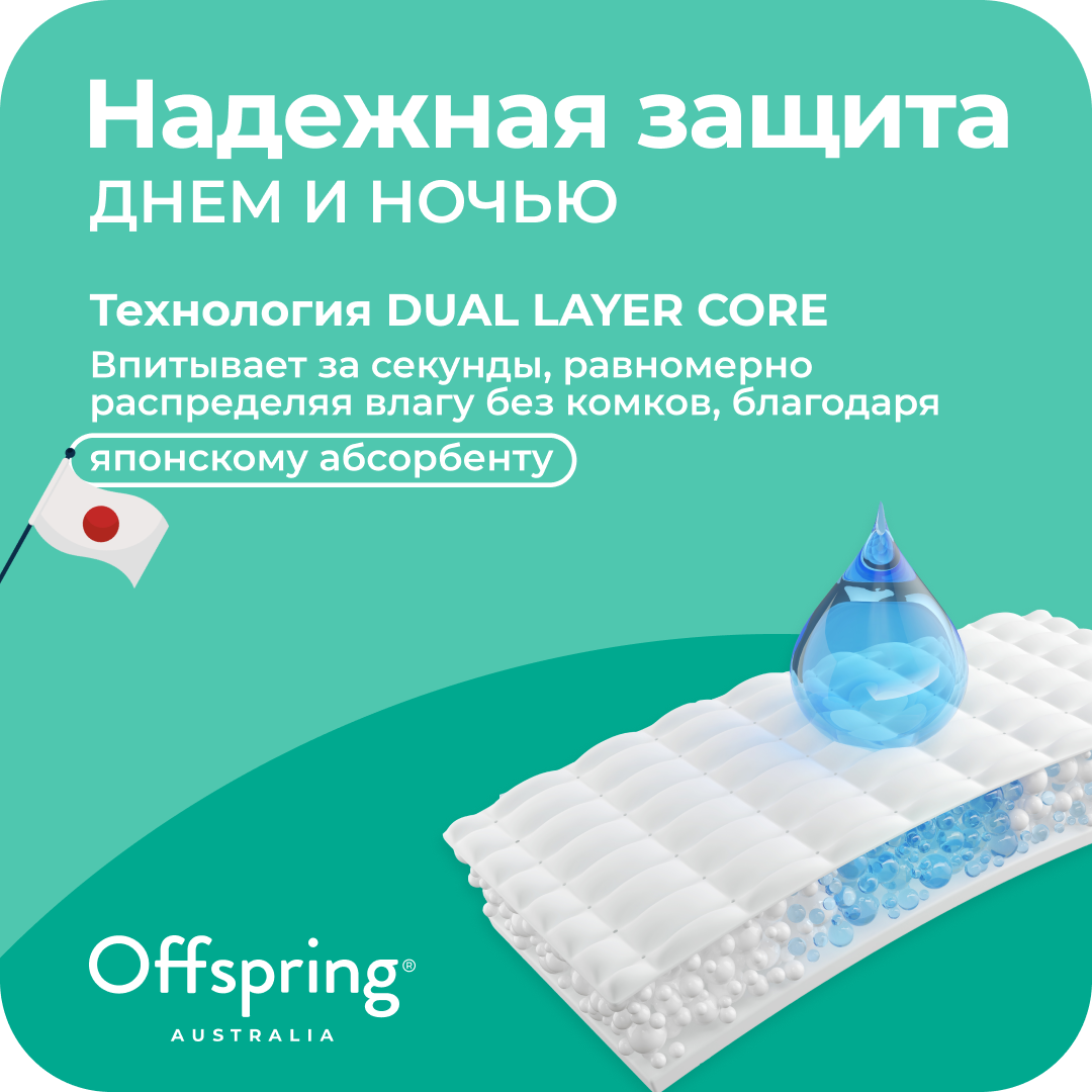 Подгузники Offspring M (6-10 кг) 42 шт. - фото 3