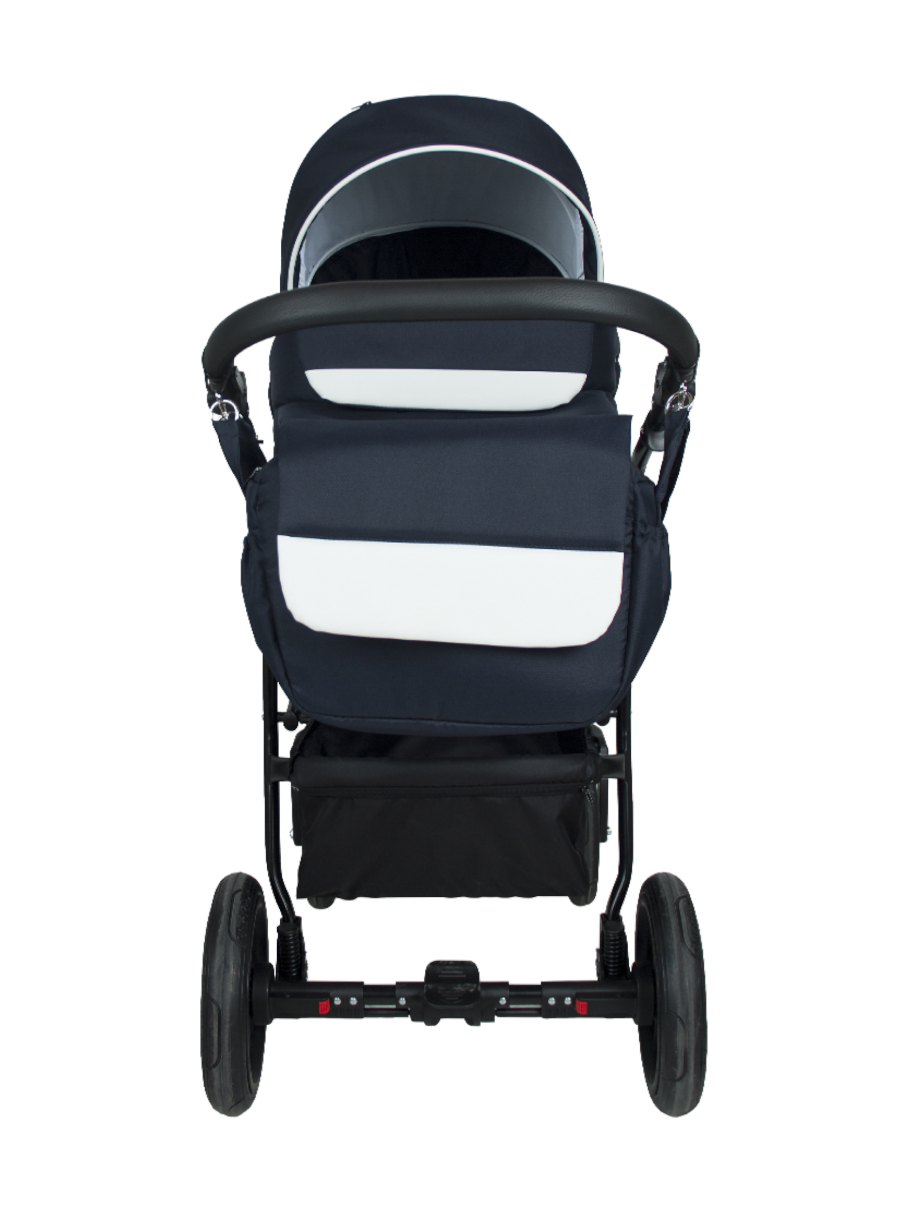 Коляска 2в1 alis Alvaro 07 темно-синий-белый - фото 8