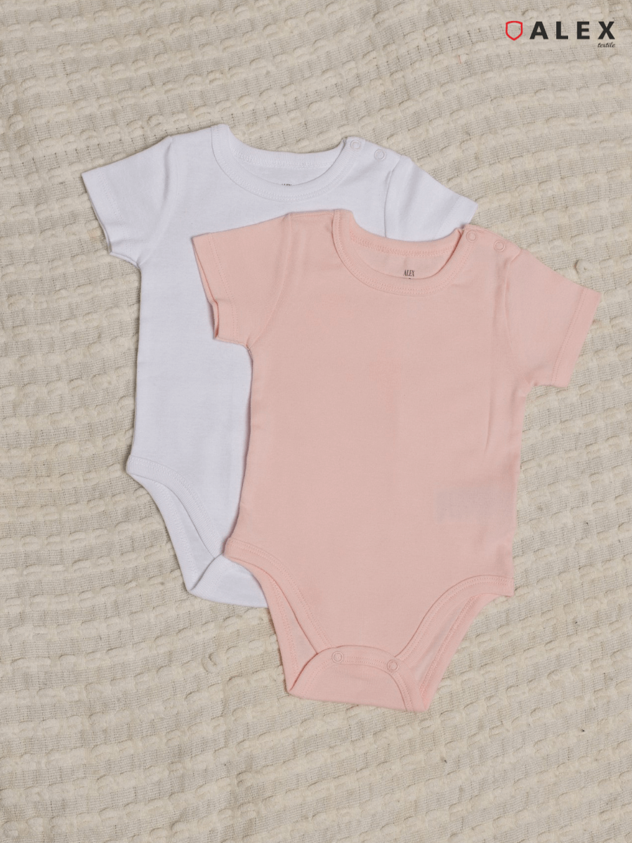 Боди 2 шт ALEX YVN Bdk2-42d-short роз.бел с кор.рук - фото 8