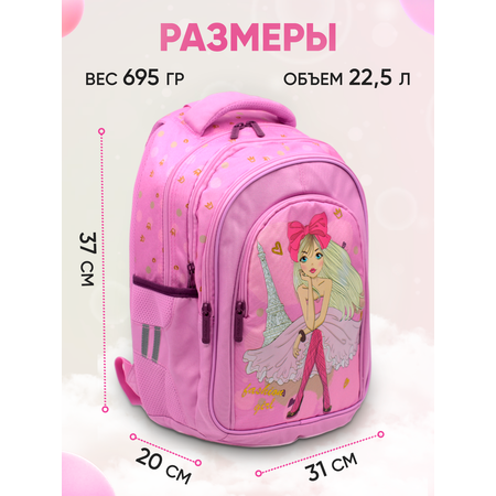 Ранец ПАНДАРОГ Розовая принцесса