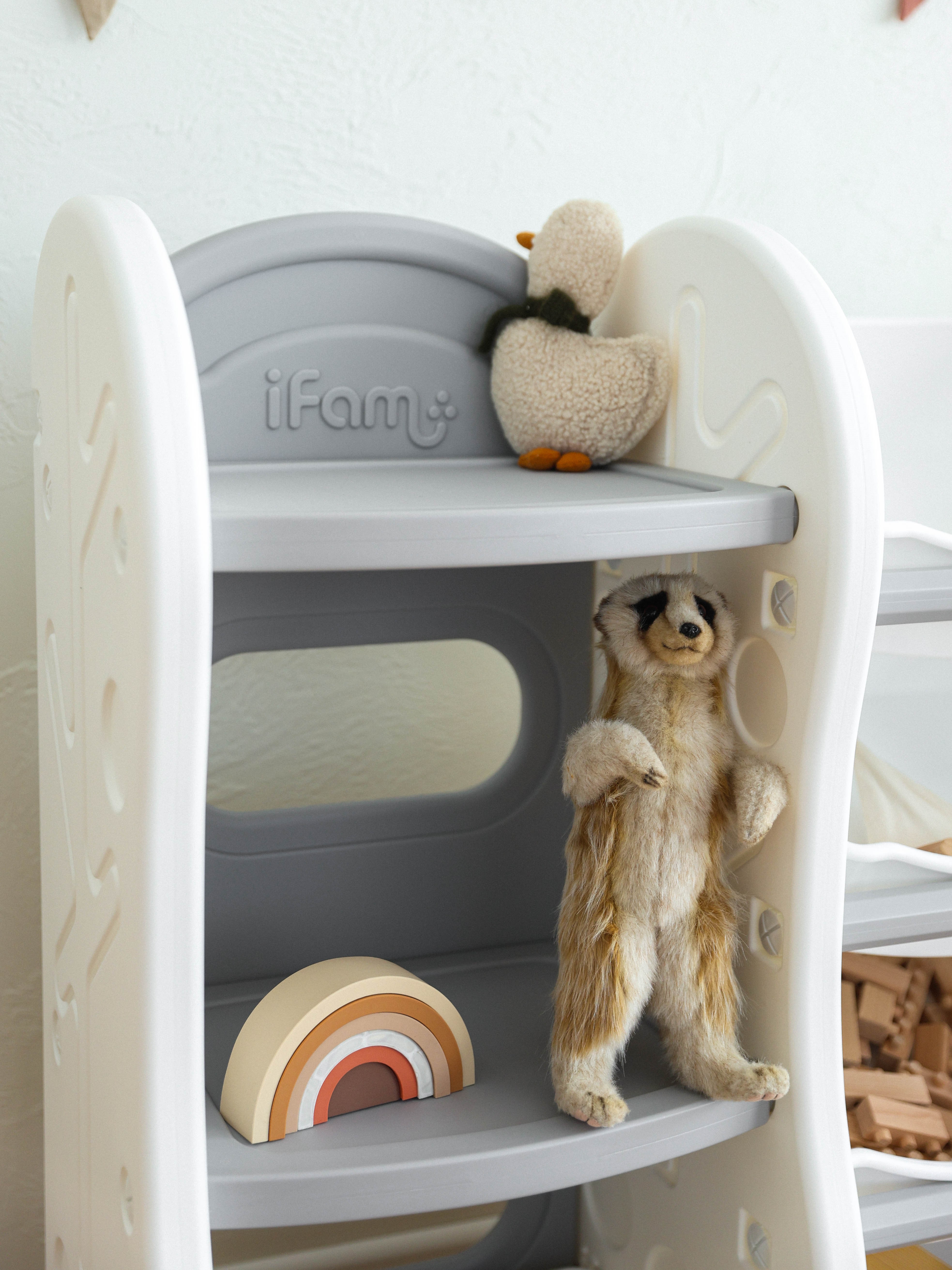 Стеллаж для игрушек Ifam DesignToy-4 серый - фото 10