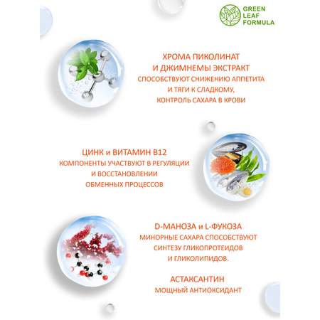 Хрома пиколинат для похудения Green Leaf Formula комплекс контроля аппетита сахара обмен веществ