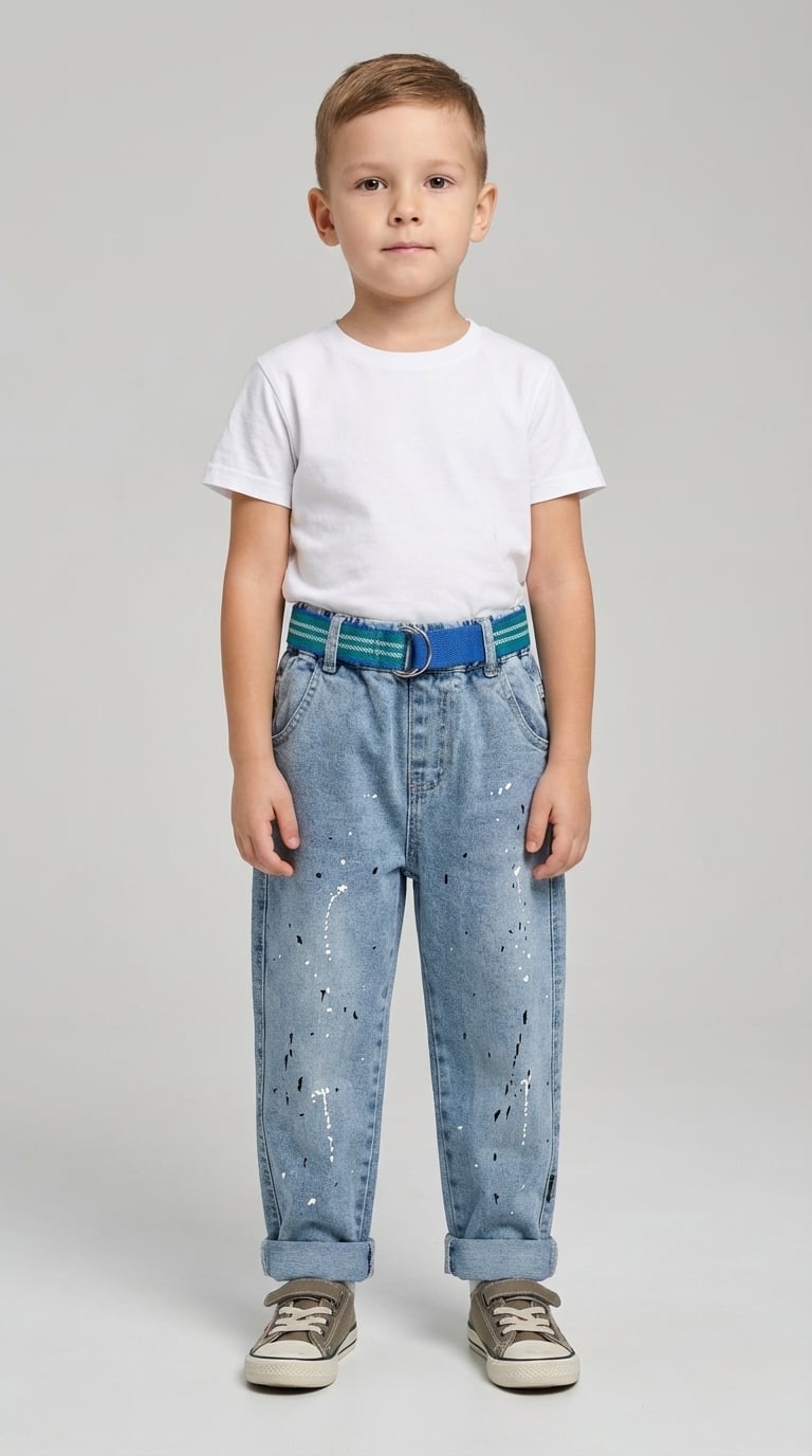 Изображение товара Джинсы для девочек Charos с высокой посадкой и карманами, комфортные и стильные