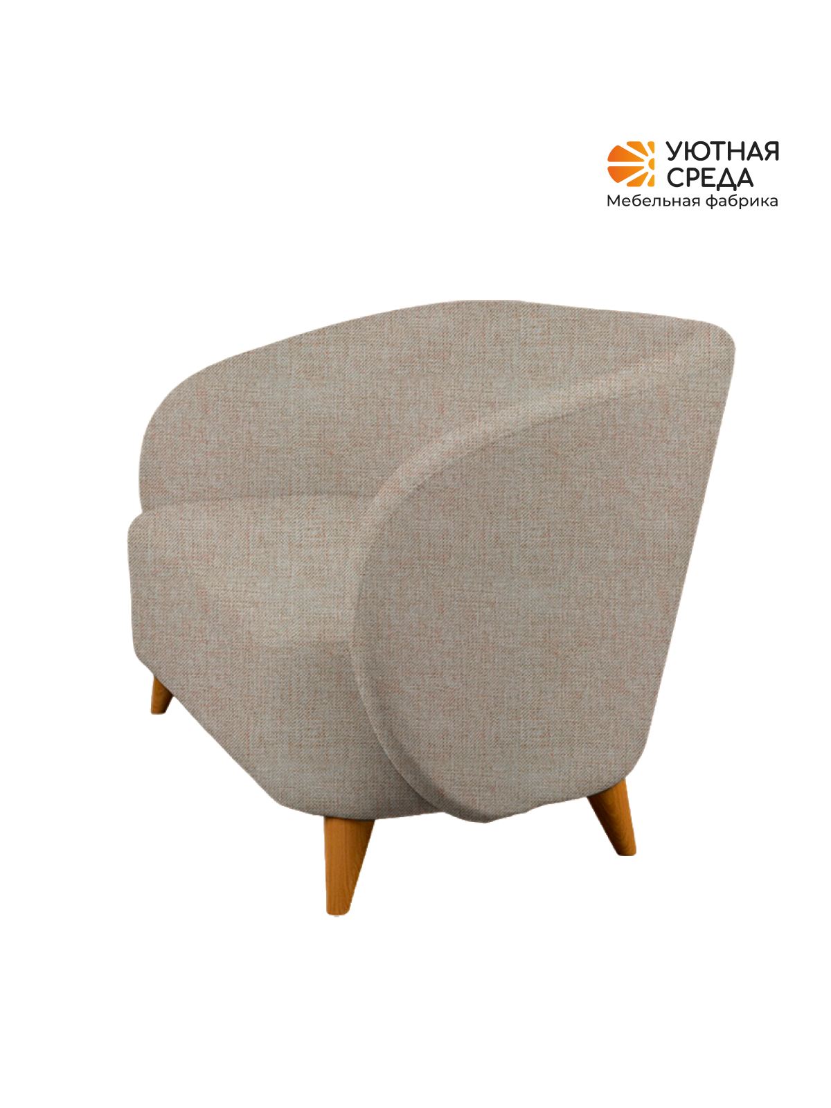 Диван Уютная среда бежевая рогожка бежевый - фото 16