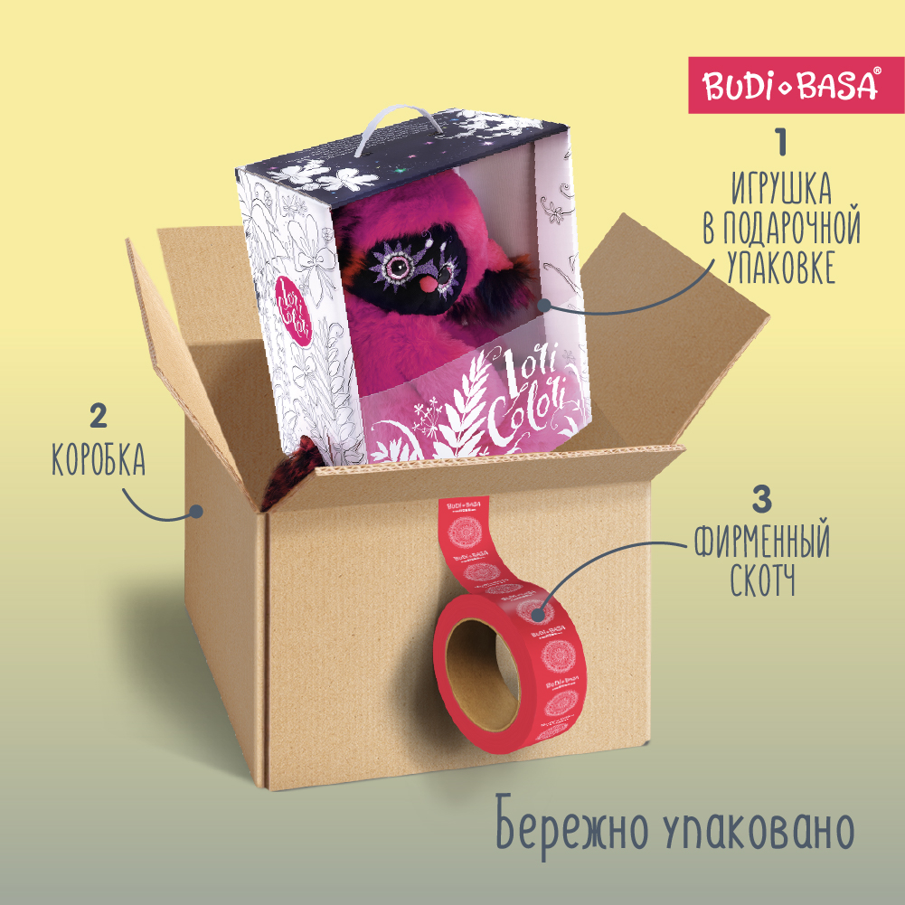 Игрушка мягкая BUDI BASA лемур 25 см - фото 4