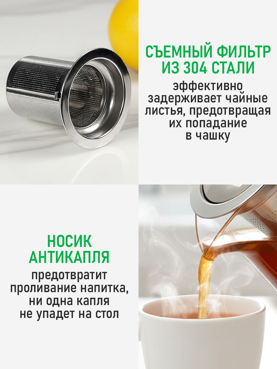 Чайник заварочный MARTA MT-GD3903A - фото 2