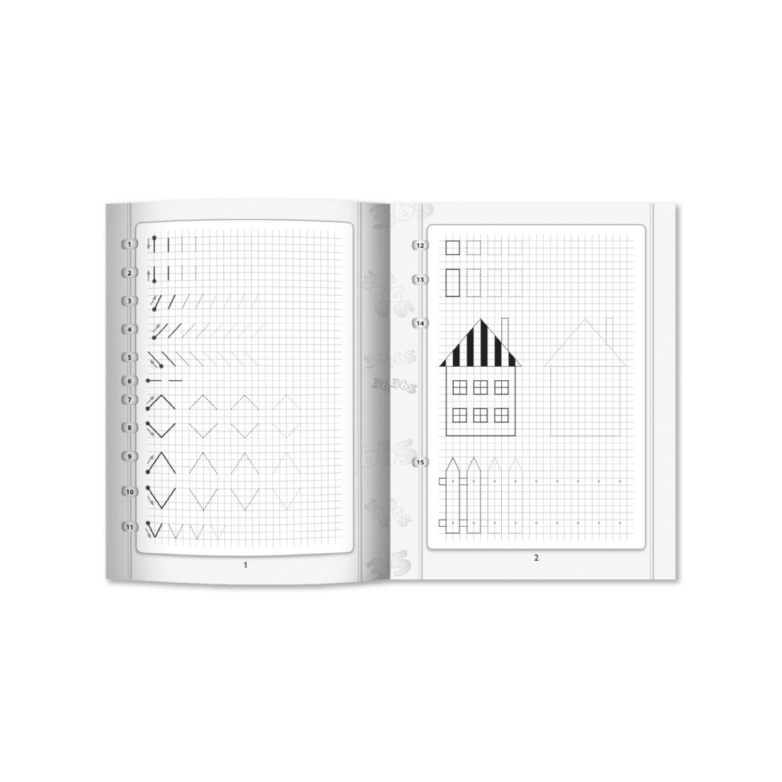 Книга Феникс 365+5 заданий и узоров.Соединяем и рисуем по клеточкам - фото 2